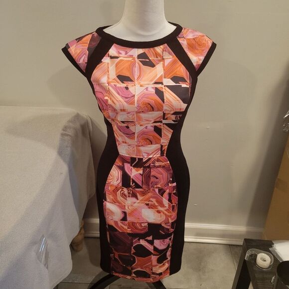 Ted Baker London Jasmaii Geometric Panel Dress Size 6 - Picture 1 of 11